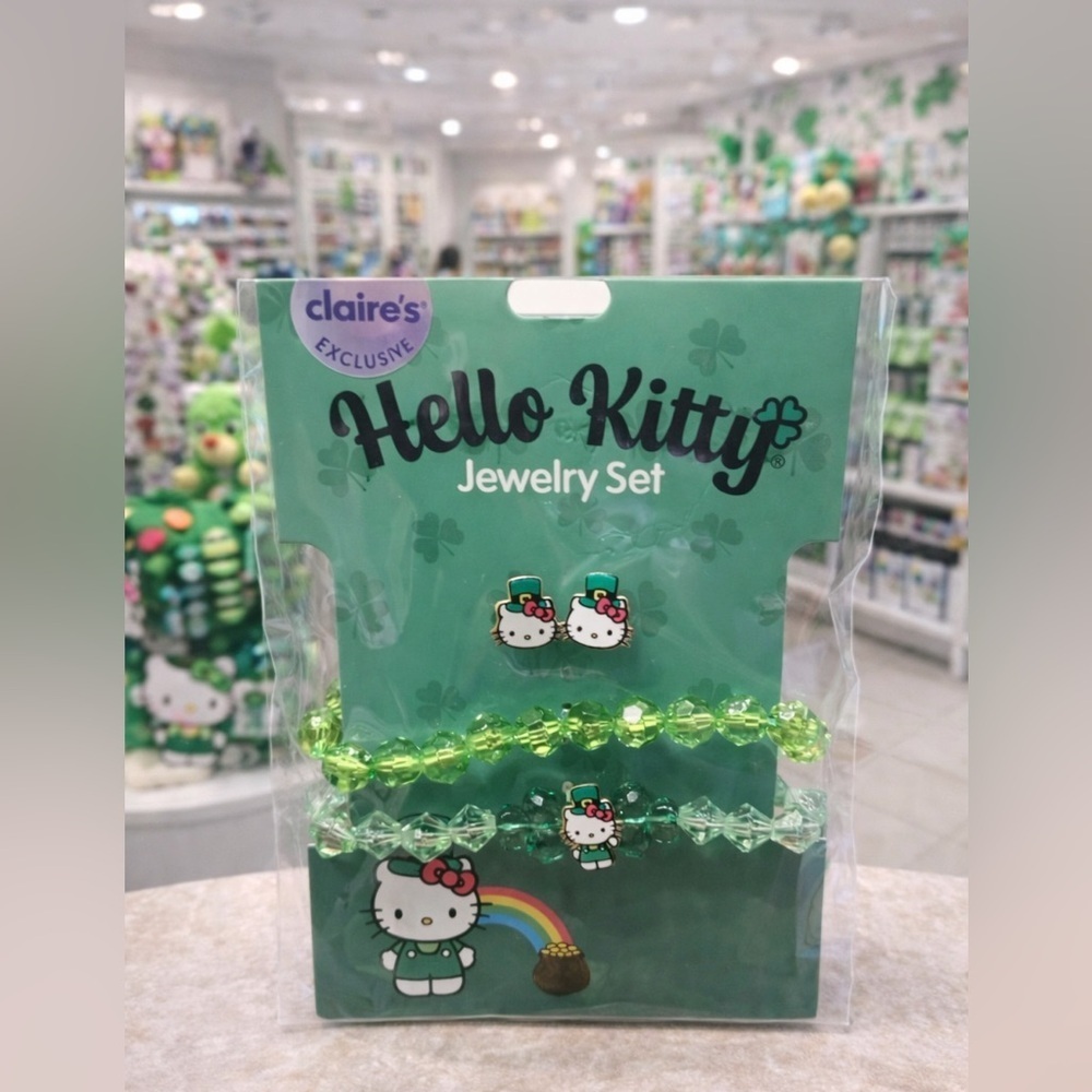 ☀️Hello Kitty St. Patrick’s Day Jewelry Set/Claire’s Exclusive.